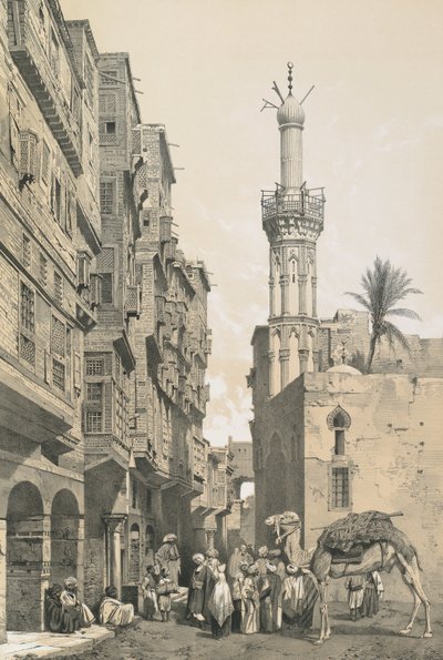 En gade i byen Rosetta af Philibert Joseph Girault de Prangey