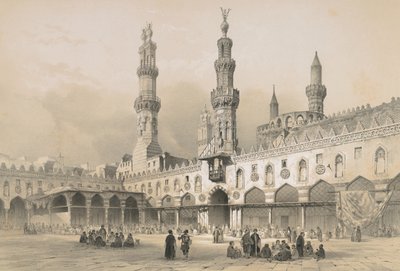 Gårdspladsen i Al Ahzar-moskéen af Philibert Joseph Girault de Prangey