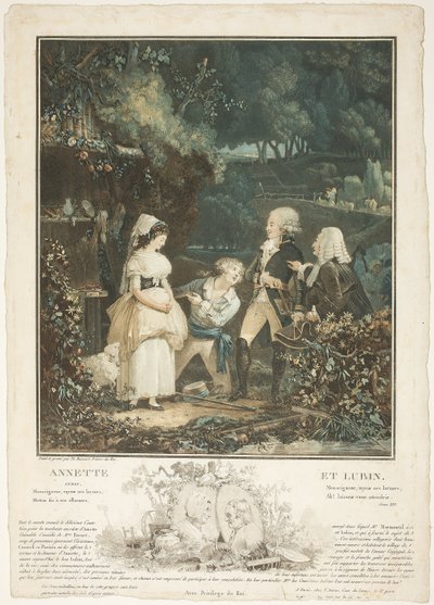 Annette og Lubin af Philibert Louis Debucourt