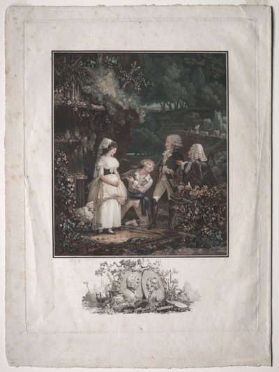 Annette og Lubin, 1789. af Philibert Louis Debucourt