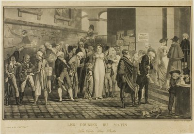 Ved døren til et velhavende hjem af Philibert Louis Debucourt