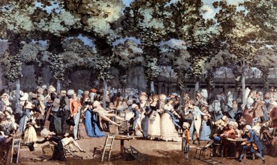 Fest på Palais Royal, Paris af Philibert Louis Debucourt