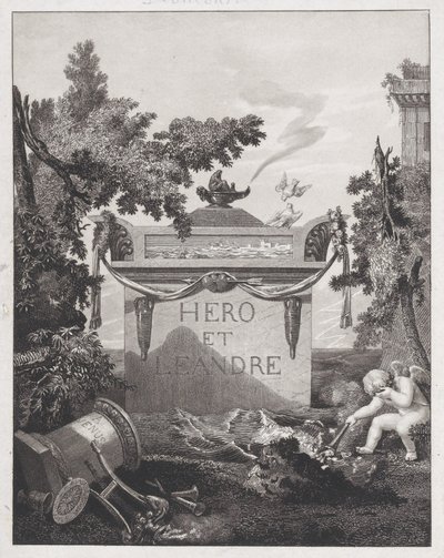Frontispice til Hero and Leander, 1801. af Philibert Louis Debucourt