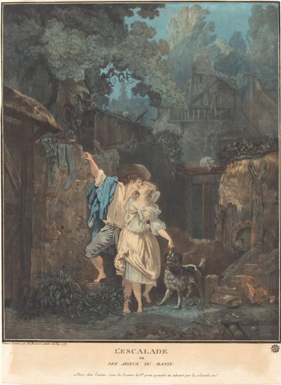 Escaladen eller Morgen Farvel af Philibert Louis Debucourt