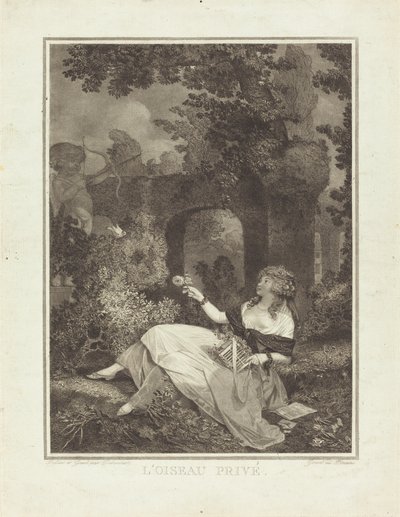 Den private fugl af Philibert Louis Debucourt