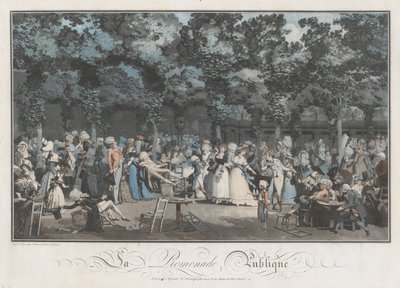 Den offentlige Promenade af Philibert Louis Debucourt