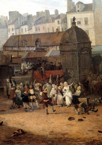 Rejouissances given by the city of Paris aux Halles on 21/01/1782 on the occasion of the birth of the Dauphin Louis Joseph of Francedani af Philibert Louis Debucourt