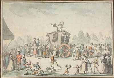 karnevalsscene af Philibert Louis Debucourt
