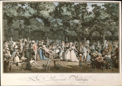 Den offentlige Promenade, 1792 af Philibert Louis Debucourt
