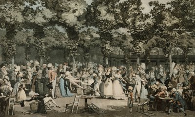 Den offentlige Promenade; Den offentlige Promenade, 1792 af Philibert Louis Debucourt