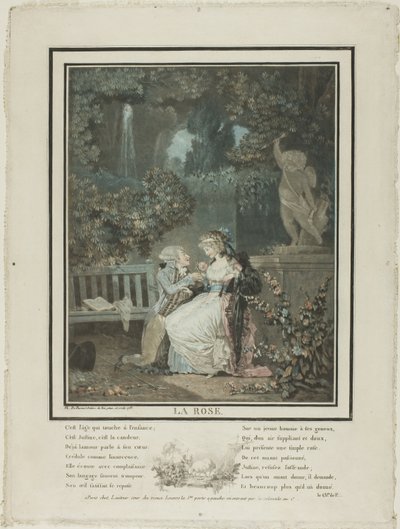 Rosen af Philibert Louis Debucourt