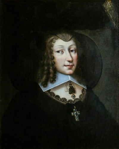 Christine Marie af Frankrig 1606-1663, hertuginde af Savoyen i enkedragt, 1638-1640. af Philibert Torret
