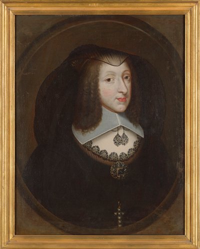 Christine Marie af Frankrig 1606-1663, hertuginde af Savoyen i enkedragt, ca. 1640. af Philibert Torret