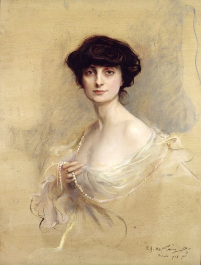Anna de Noailles (1876-1933) 1913 (olie på lærred) af Philip Alexius de Laszlo