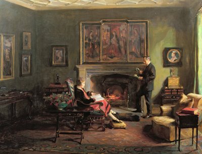 Interiør med Viscount og Viscountesse Lee af Fareham af Philip Alexius de Laszlo