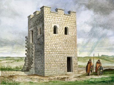 Turret 36b Housesteads Roman Fort, 2. århundrede, c1990-2010 af Philip Corke