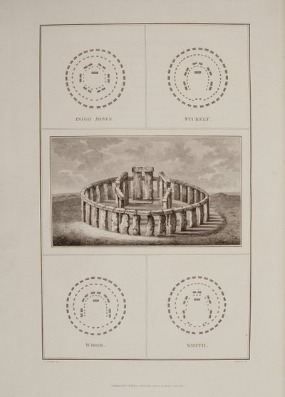 Udsigt over Stonehenge, fra Sir Richard Colt Hoares The History of Ancient Wiltshire, indgraveret af James Basire, London, 1810-11 af Philip Crocker
