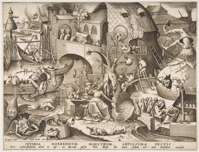 Envy Invidia fra The Seven Deadly Sins, 1558. af Philip Galle