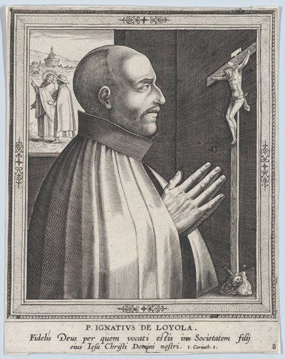 St. Ignatius af Loyola, fra serien Male Founders of Religious Orders, før 1610., før 1610 af Philip Galle