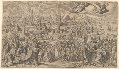 Babylons fald, 1569. af Philip Galle
