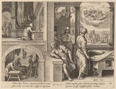 Sankt Peters syn af Philip Galle after Jan van der Straet