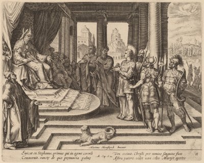 Sankt Stefan for koncilet af Philip Galle after Maerten van Heemskerck