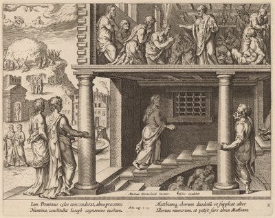 Valget af den hellige Matthias af Philip Galle after Maerten van Heemskerck