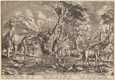 Tidens triumf af Philip Galle after Pieter Bruegel the Elder