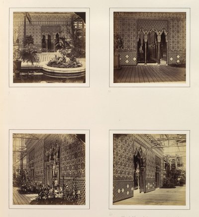 [Alhambra Court facade mod skibet, indgang til Alhambra Court, set fra siden af ..., ca. 1859. af Philip Henry Delamotte.
