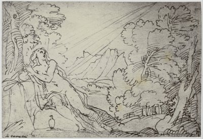 Correggio, en engel, der bærer en sjæl til paradis af Philip Henry Delamotte