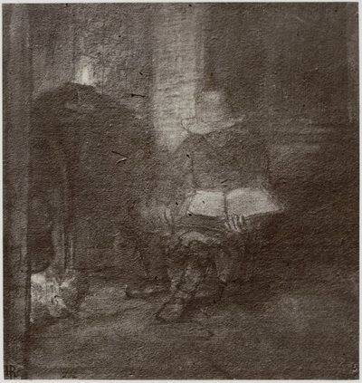 Rembrandt, En gammel mand, der læser af Philip Henry Delamotte