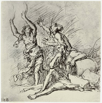 Salvator Rosa, Pan og Syrinx af Philip Henry Delamotte