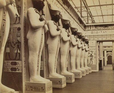 Egyptens domstol og facaden af Hall of the Colossi, Crystal Palace, Sydenham, 1854 af Philip Henry Delamotte