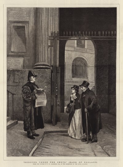 Reduceret tre procent, Bank of England af Philip Hermogenes Calderon