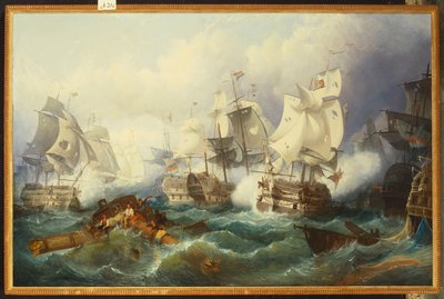 Slaget ved Trafalgar af Philip James de Loutherbourg