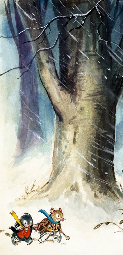 Ratty and Mole (gouache på papir) af Philip Mendoza