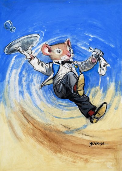 The Town Mouse and the Country Mouse (gouache på papir) af Philip Mendoza