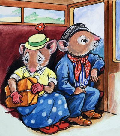 The Town Mouse and the Country Mouse (gouache på papir) af Philip Mendoza