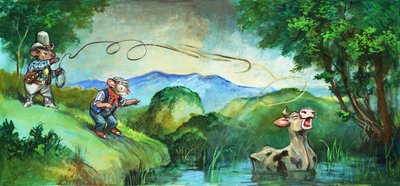 Town Mouse and Country Mouse (gouache på papir) af Philip Mendoza