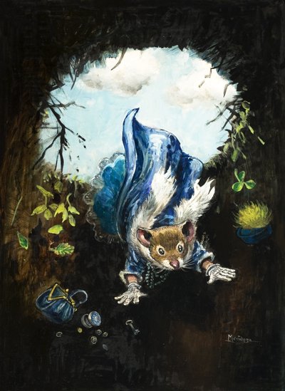 Town Mouse and Country Mouse (gouache på papir) af Philip Mendoza