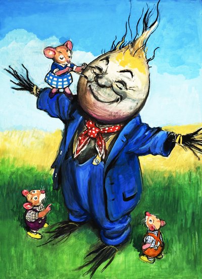 Town Mouse and Country Mouse (gouache på papir) af Philip Mendoza