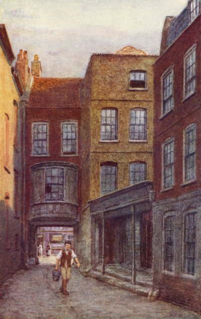 Gateway og indgang til White Horse Inn, Fetter Lane, 1898 af Philip Norman