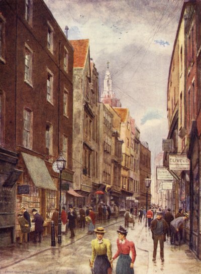Holywell Street, Strand, set mod vest, 1900 af Philip Norman