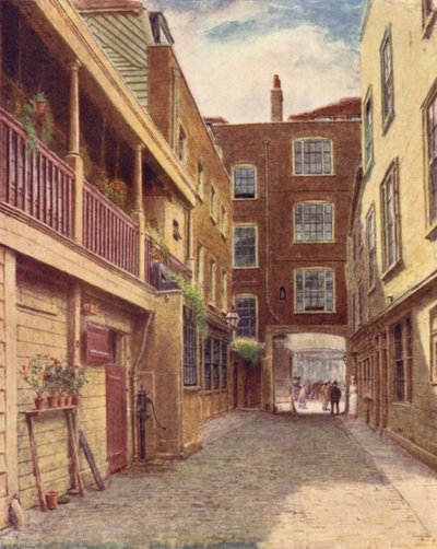 Yard of Old Bell Inn, Holborn, fra nord, 1897 af Philip Norman