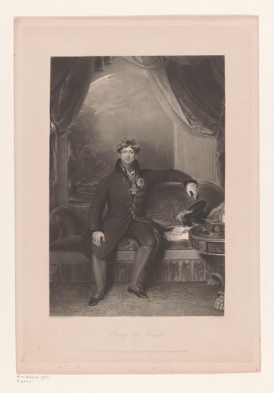 Portræt af George IV, konge af England Portræt af George IV af Det Forenede Kongerige Georg den Fjerde (titel på objekt) af Philip Thomas