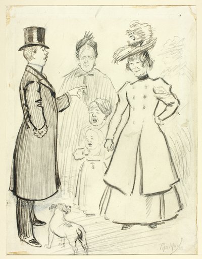 Humoristisk scene af London-livet i East End af Philip William May