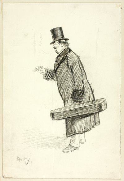 Mand med violinkasse af Philip William May