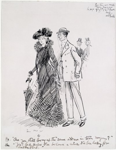 Mrs Jones (pen og blæk på papir) af Philip William May