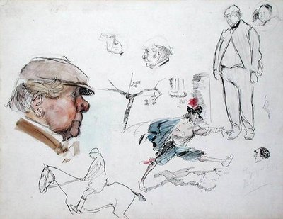 Studier, ca. 1894 (pen & blæk og akvarel på papir) af Philip William May