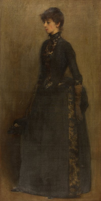 Lady in Grey: Mrs Montgomery (olie på lærred) af Philip Wilson Steer
